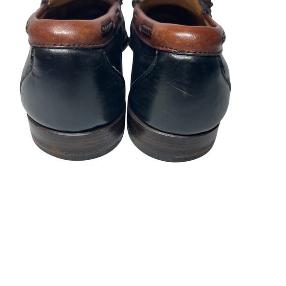Allen Edmonds Loafers VTG Woodstock Black Brown Leather Tasseled Preppy 10.5D main image 5